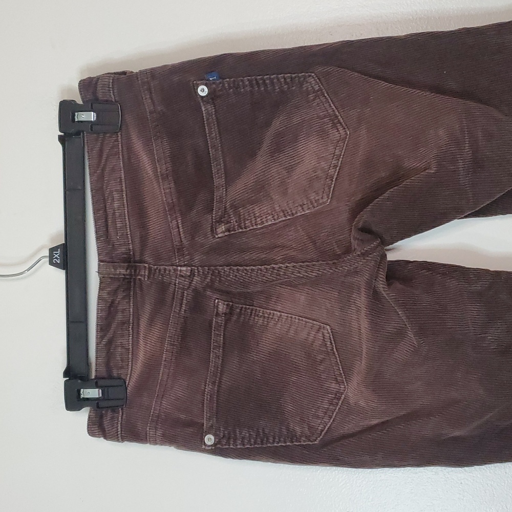 Anthropologie Pilcro Brown Cordoroy Flareleg Pants Size 24 Stretch Button Close - Picture 7 of 14